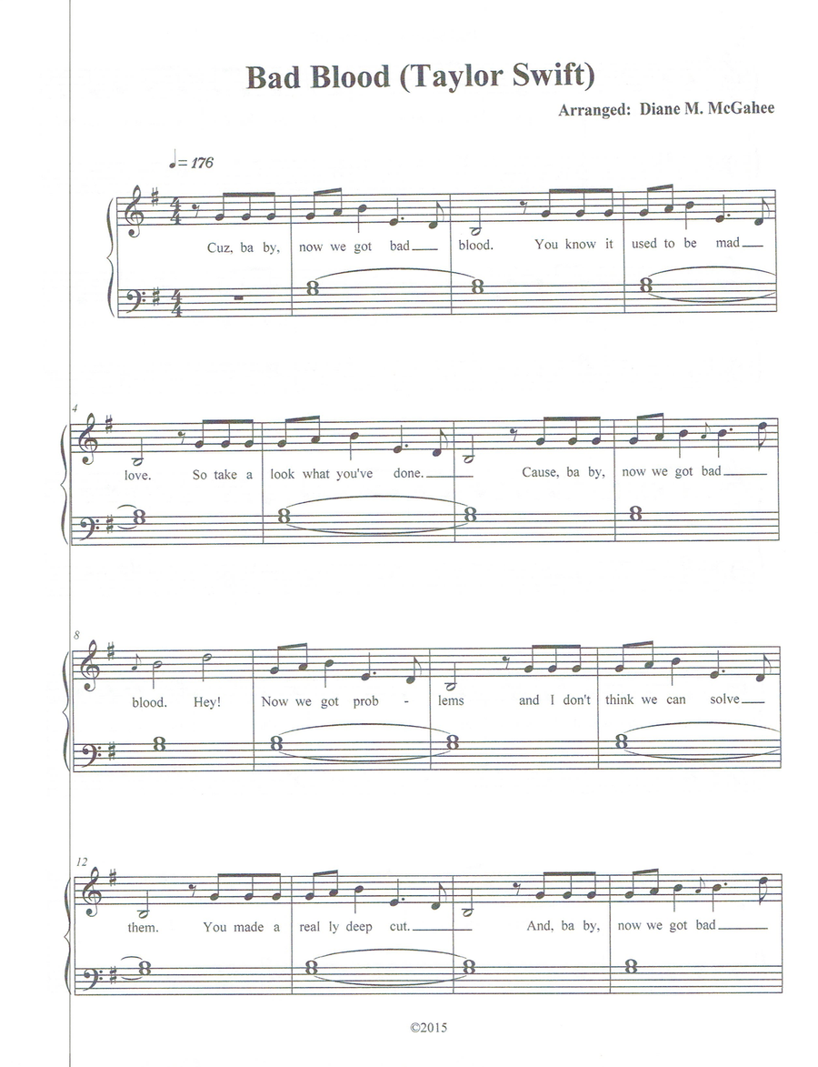 Bad Blood Small Ensemble scores gallery preview page 1