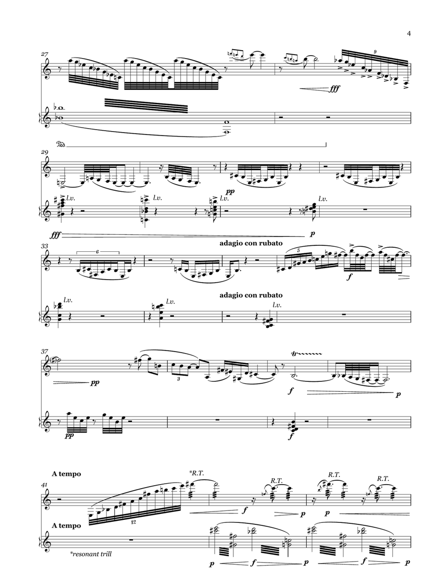 Spiritual Adaptation to Higher Altitudes for clarinet and vibraphone Clarinet scores gallery preview page 6