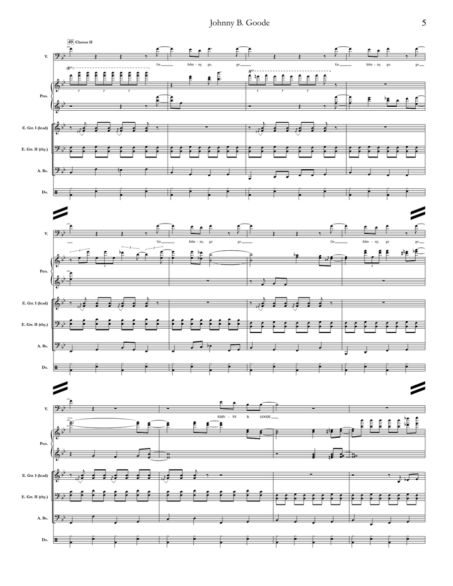 Johnny B. Goode School and Community scores gallery preview page 5