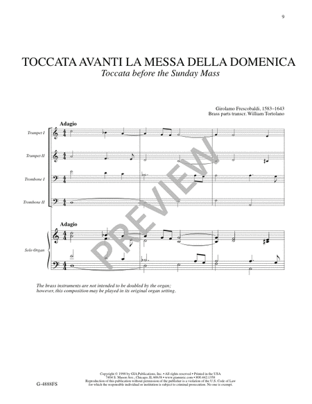 Three Toccatas from "Fiori Musicali"