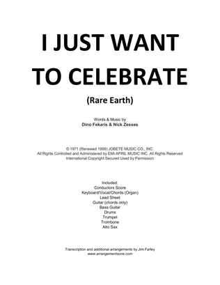 Book cover for I Just Want To Celebrate
