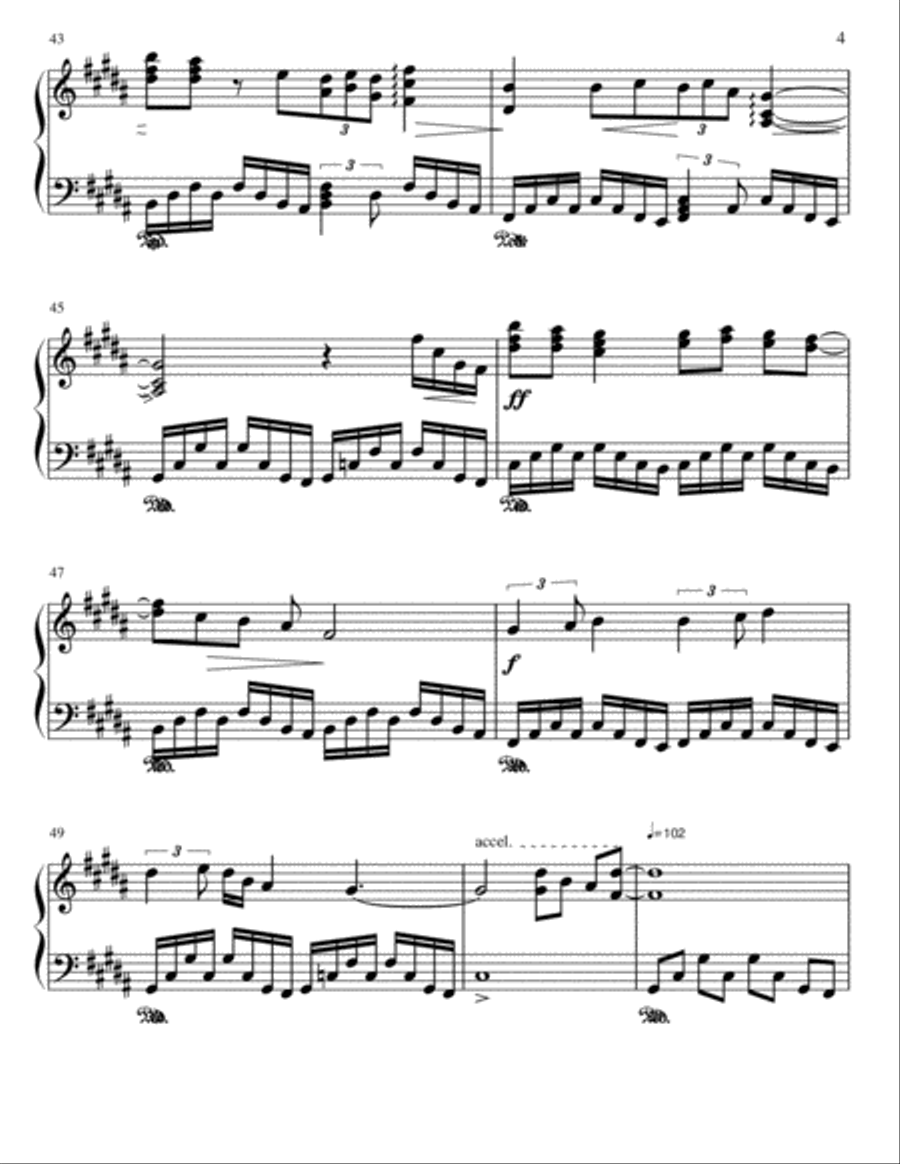 Harvey's walk Piano Solo scores gallery preview page 4