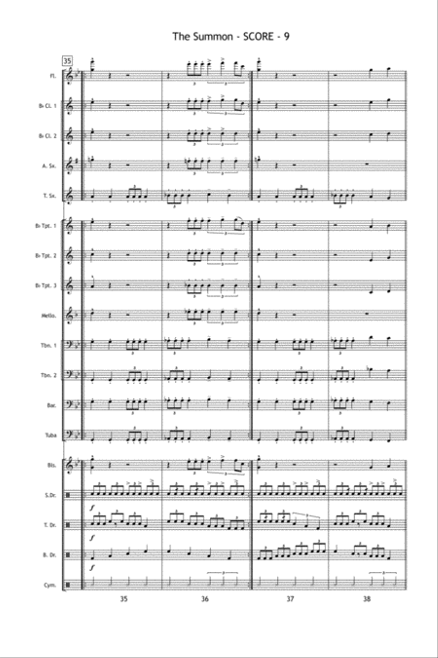 The Summon The Summon Marching Band scores gallery preview page 10