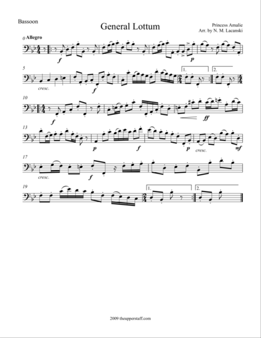 General Lottum Woodwind Duet scores gallery preview page 1