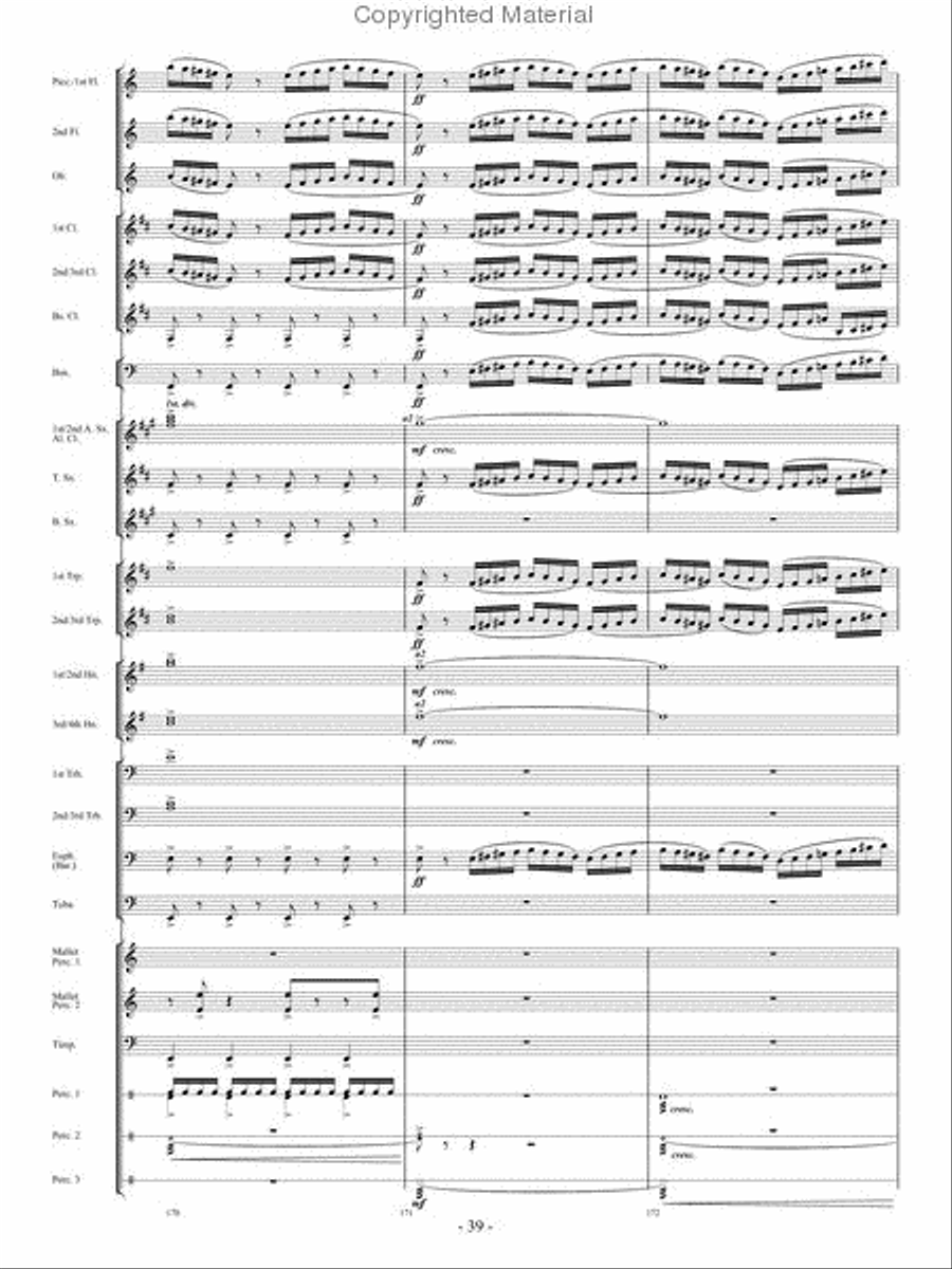 In Pursuit of Troy Concert Band - Sheet Music page 37