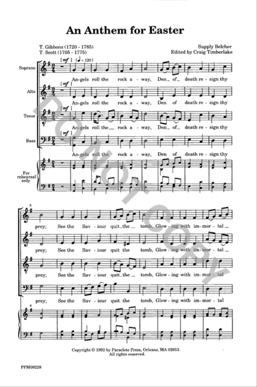 An Anthem for Easter 4-Part scores gallery preview page 2
