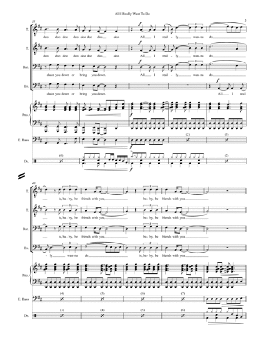 All I Really Want To Do Small Ensemble scores gallery preview page 5