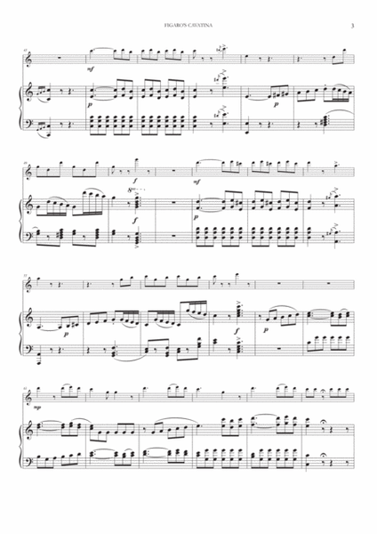Figaro's Cavatina "Largo Al Factotum" for Flute and Piano image number null