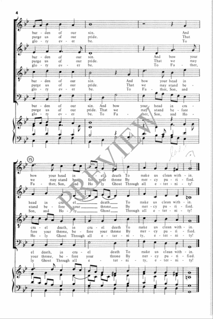 O Christ, Our Hope O Christ, Our Hope 4-Part scores gallery preview page 5