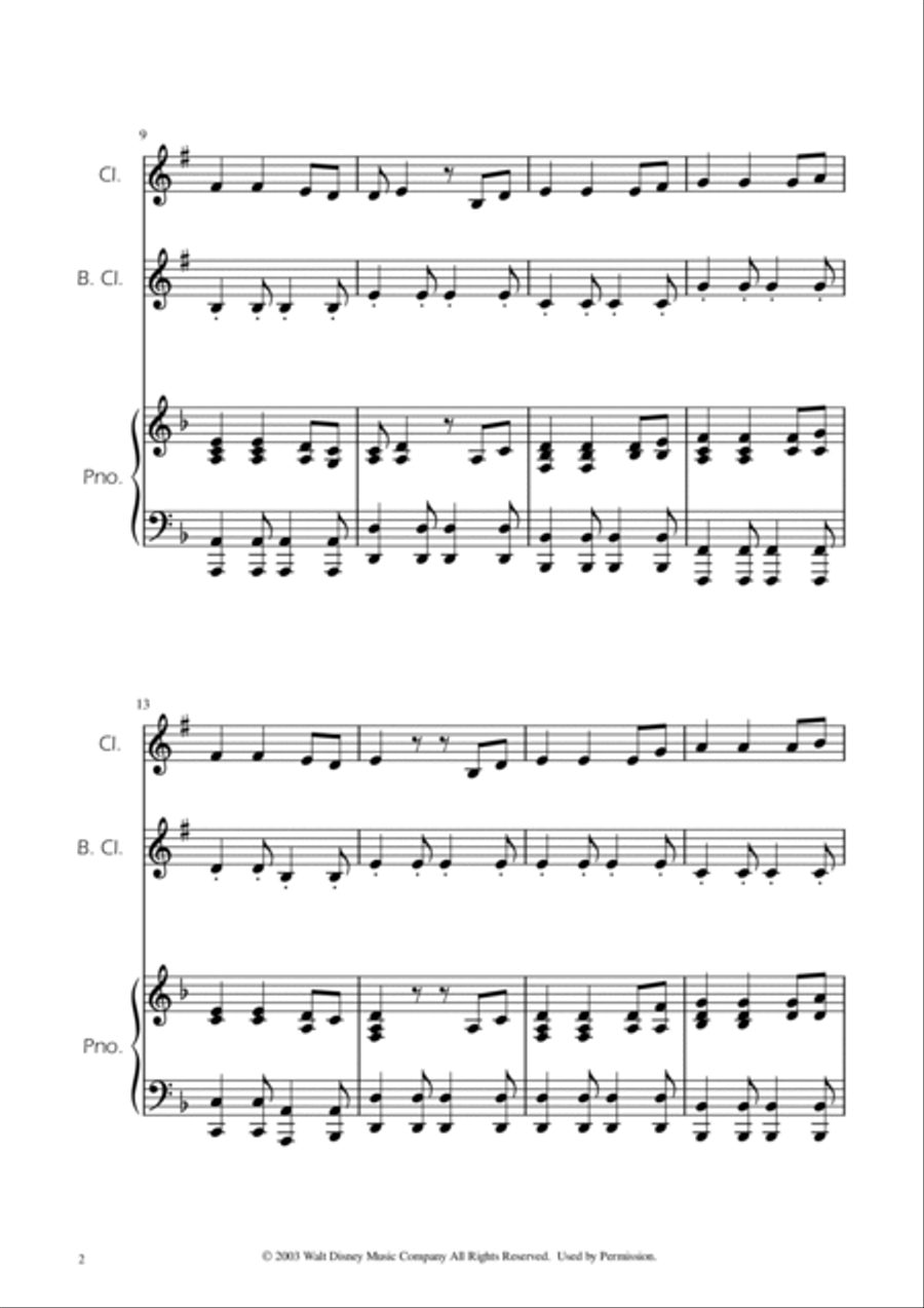 He's A Pirate Clarinet Duet scores gallery preview page 2