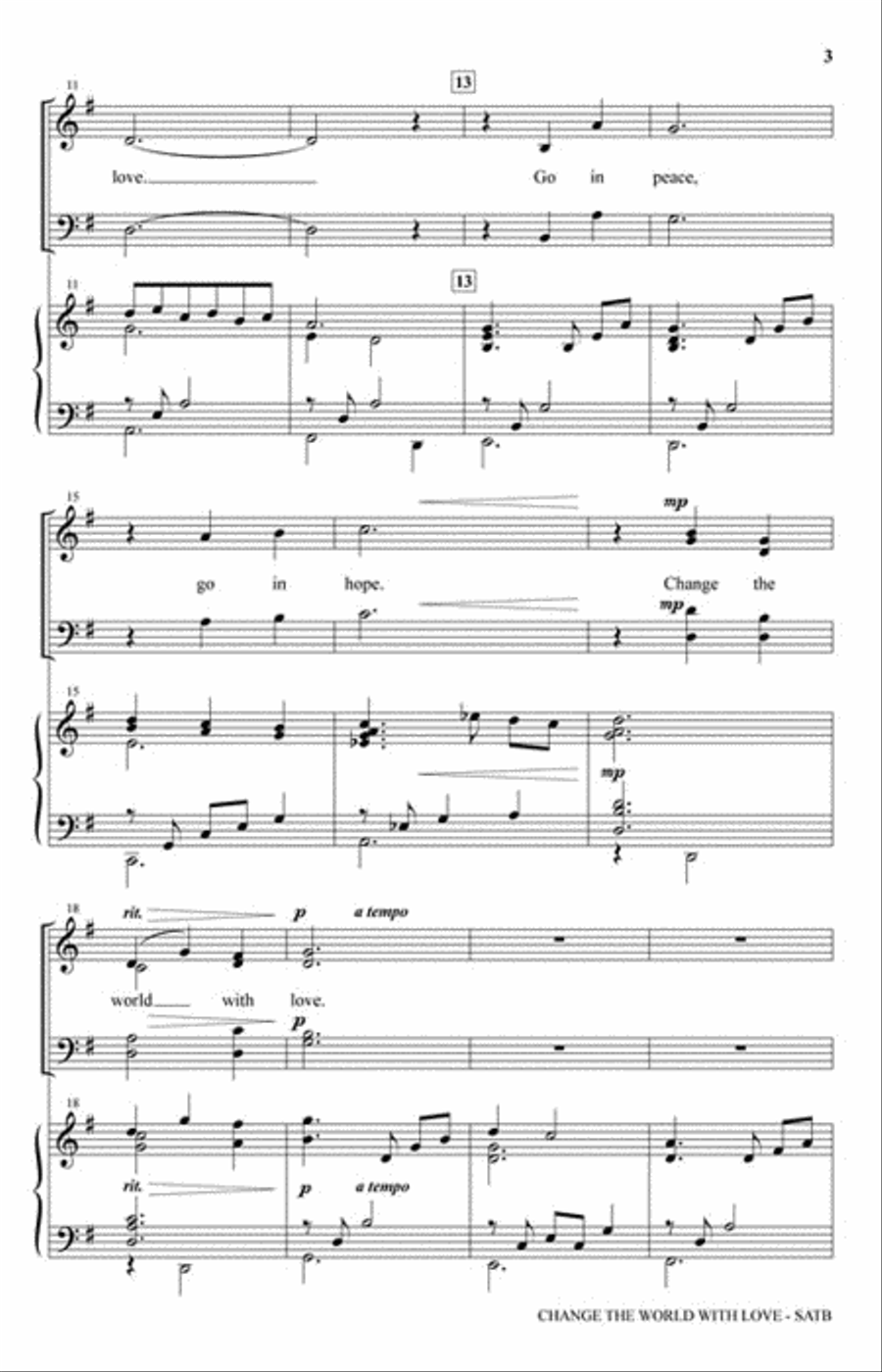 Change the World with Love 4-Part scores gallery preview page 3