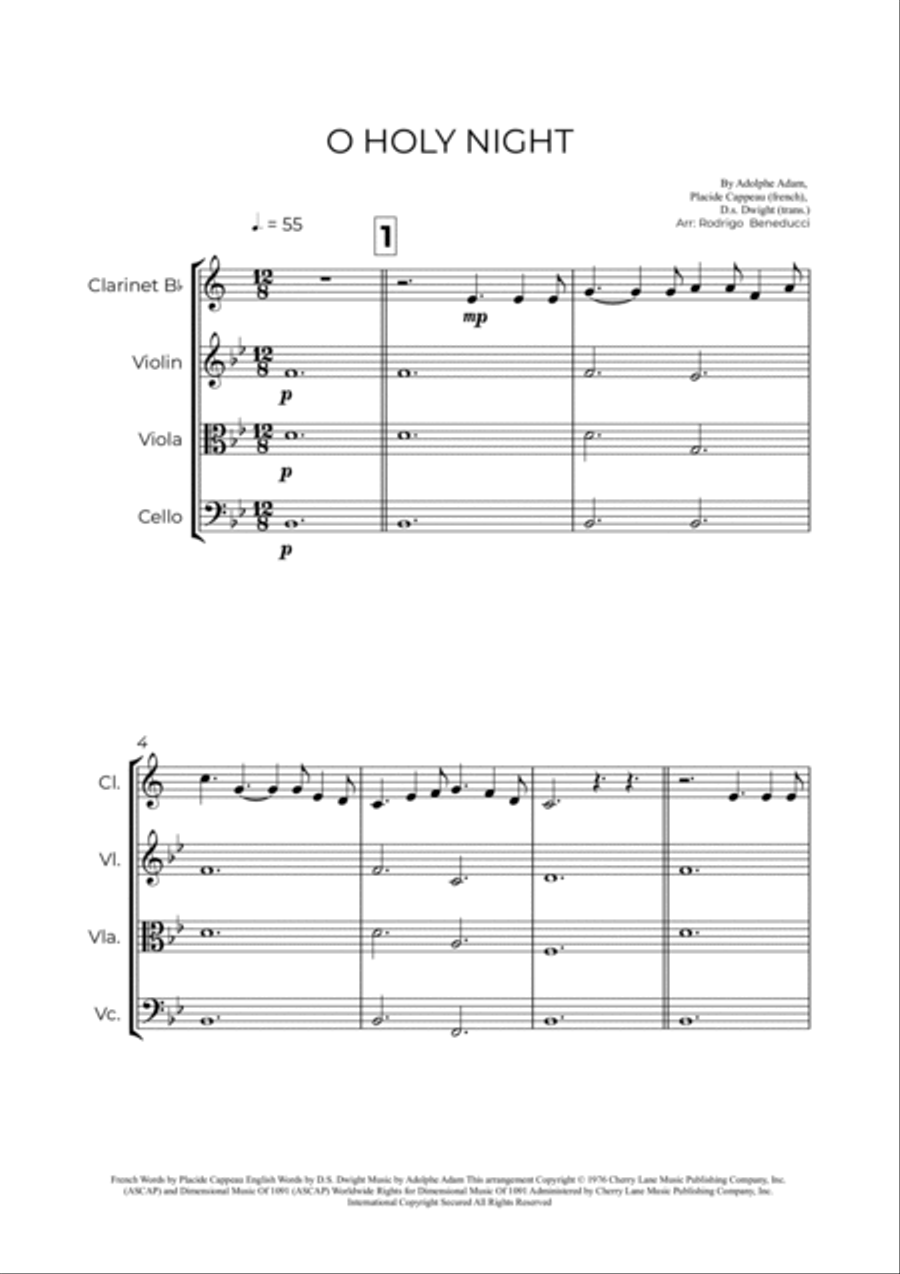O Holy Night Small Ensemble scores gallery preview page 2