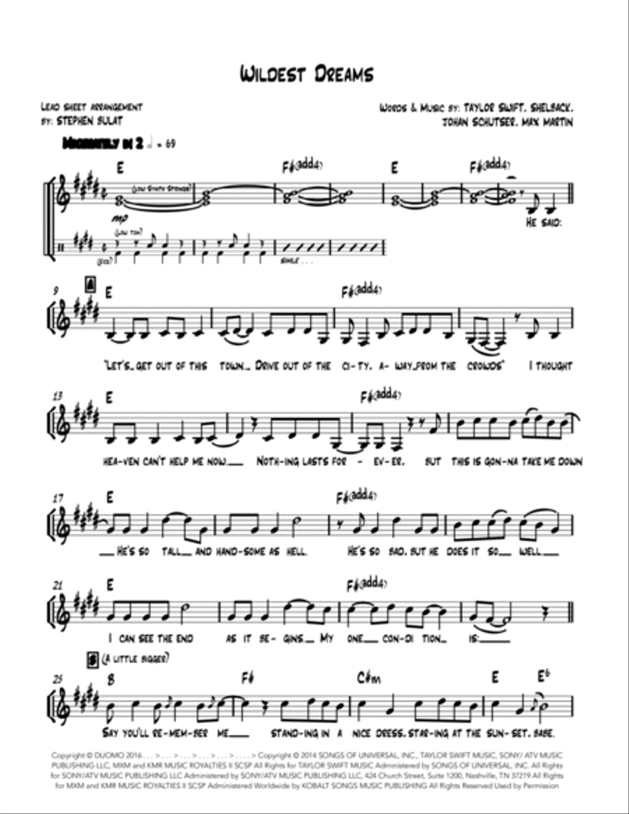 Wildest Dreams Large Ensemble scores gallery preview page 2