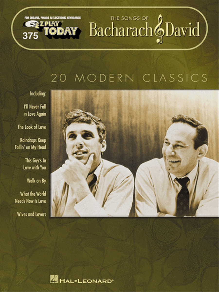 The Songs of Bacharach & David Electronic Keyboard scores gallery preview page 1