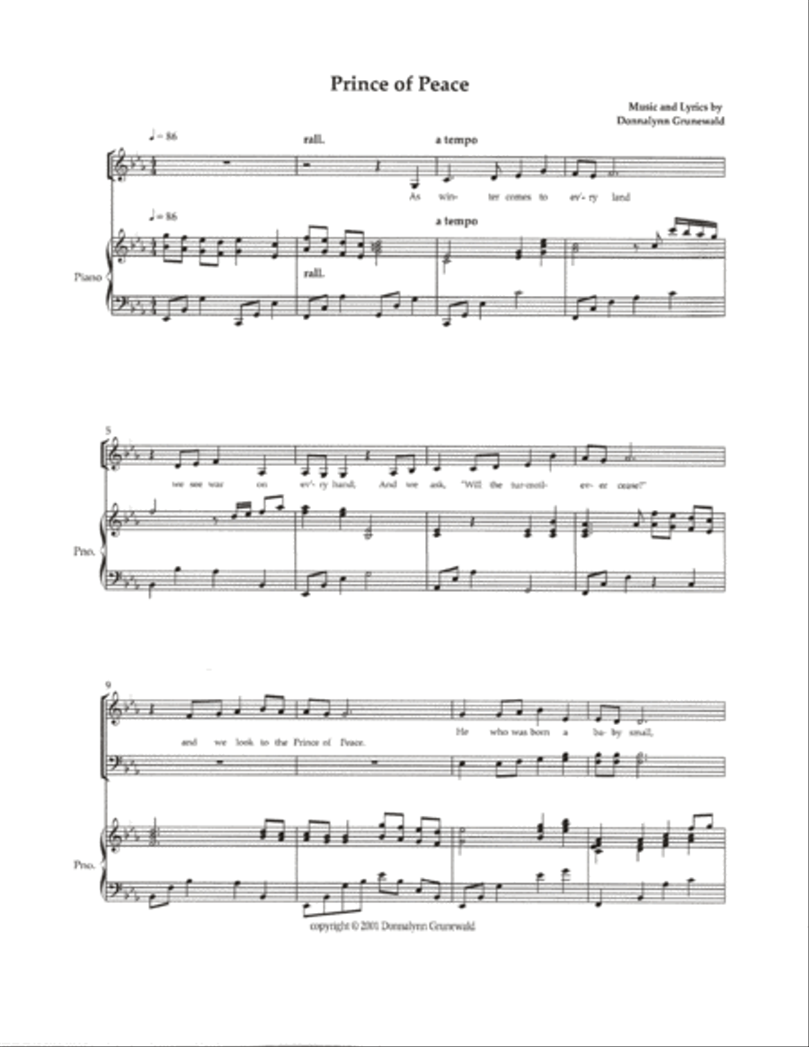 Prince of Peace 4-Part scores gallery preview page 2