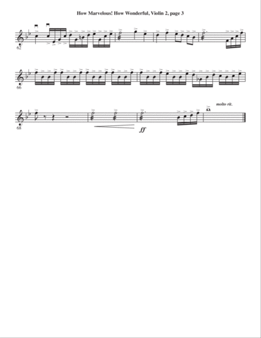 How Marvelous! How Wonderful! 4-Part scores gallery preview page 60