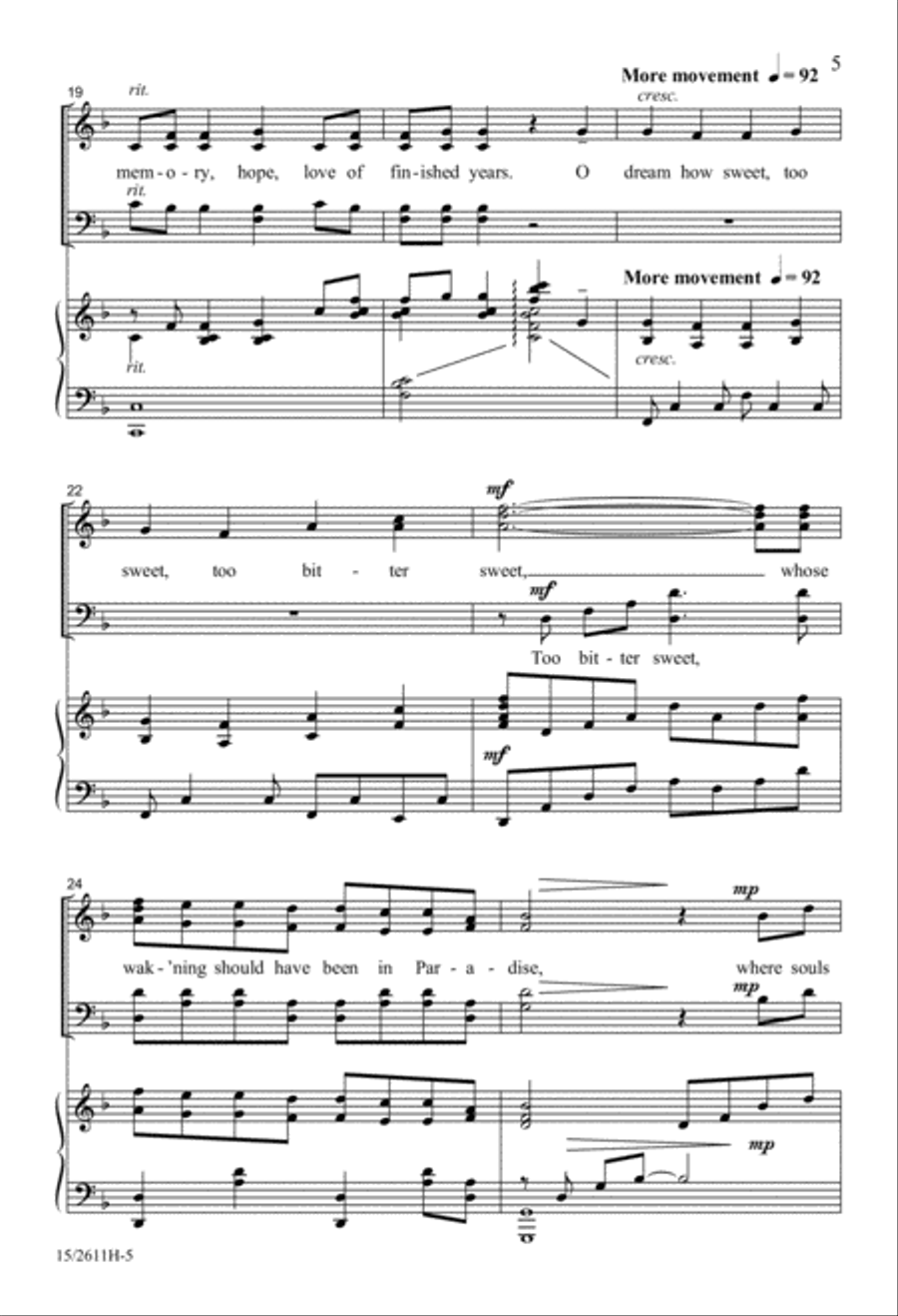 Come to Me in the Silence of the Night 4-Part scores gallery preview page 6