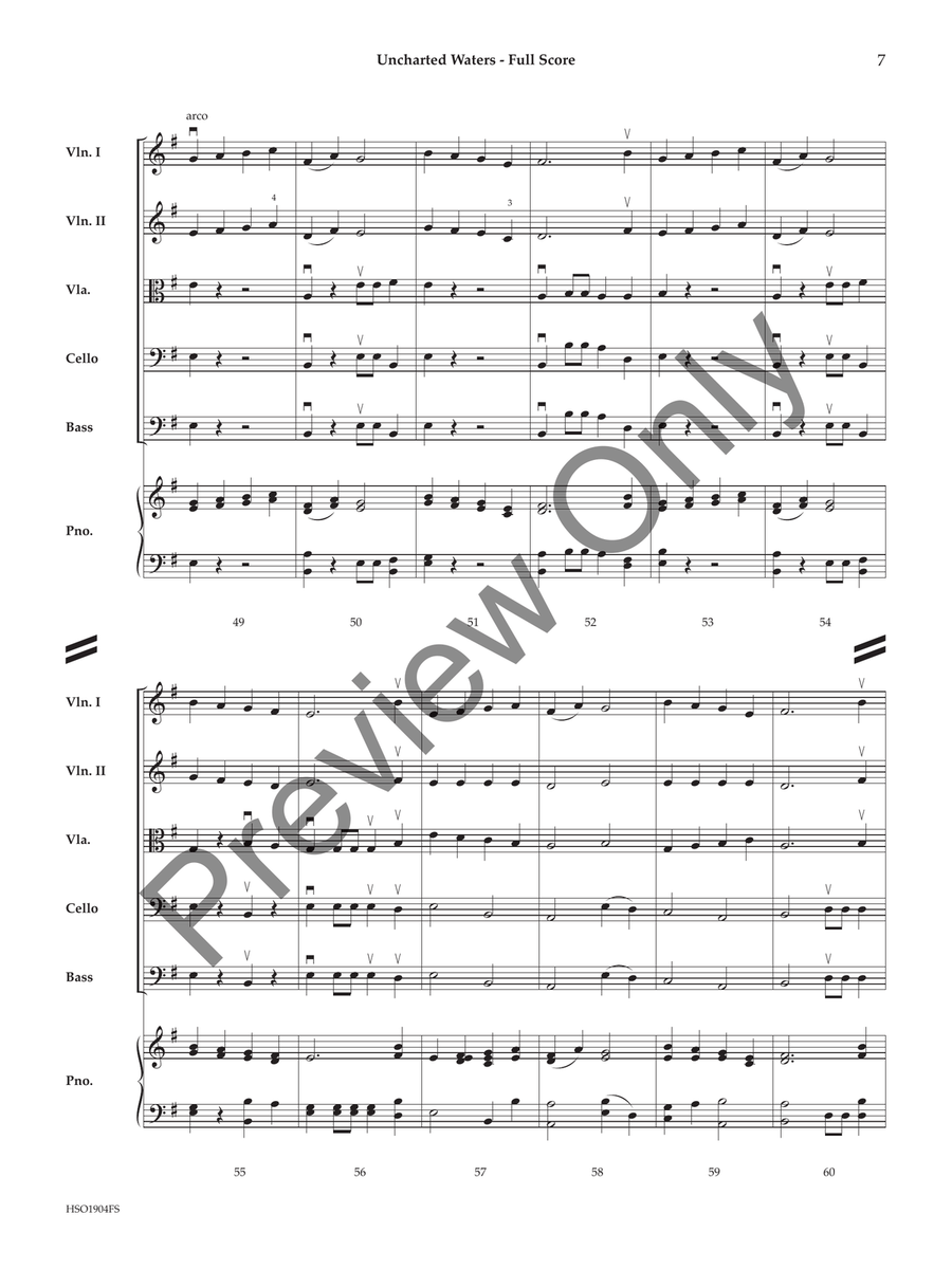 Uncharted Waters (Score) String Orchestra scores gallery preview page 6