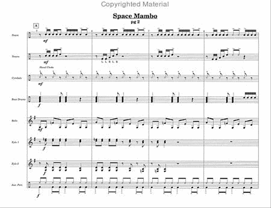 Space Mambo Percussion Ensemble scores gallery preview page 4