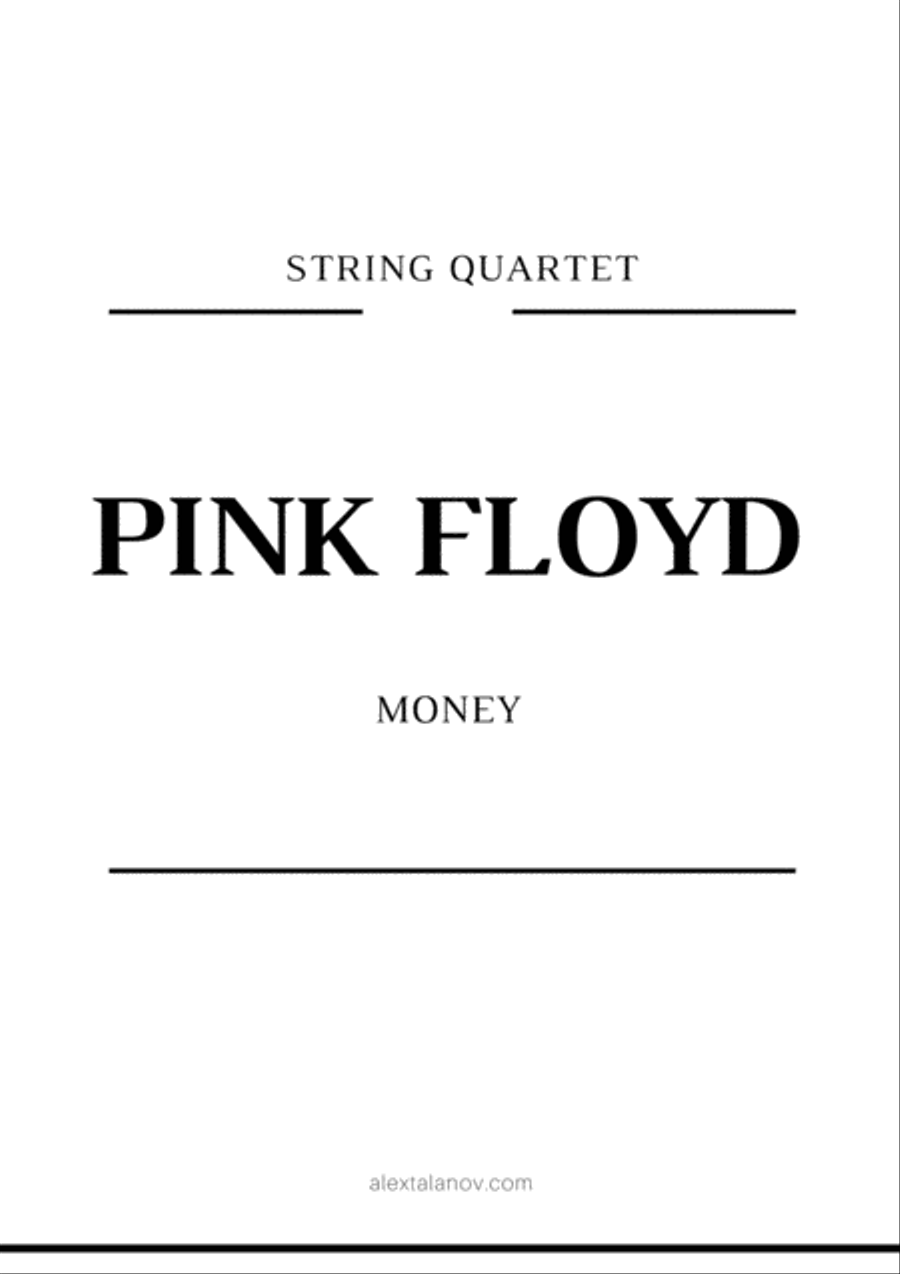 Money Money String Quartet scores gallery preview page 1