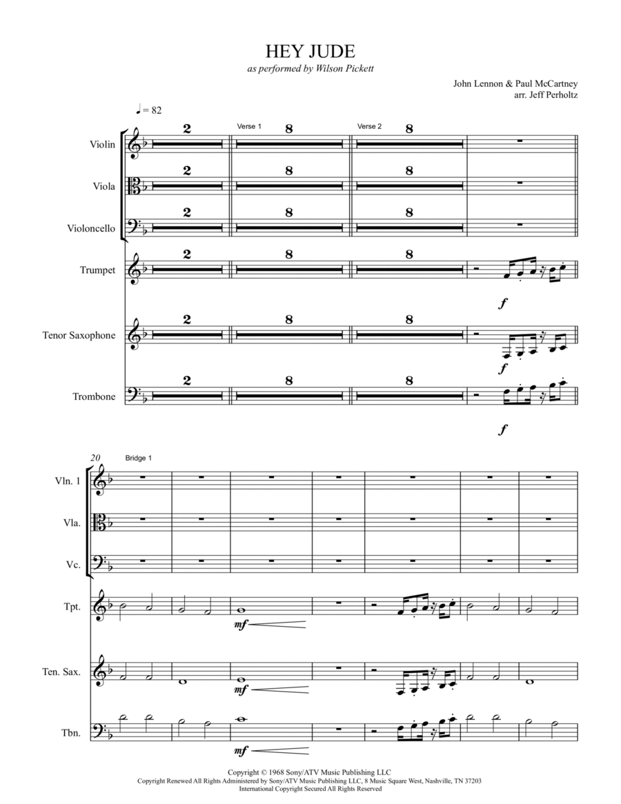 Hey Jude Large Ensemble scores gallery preview page 1