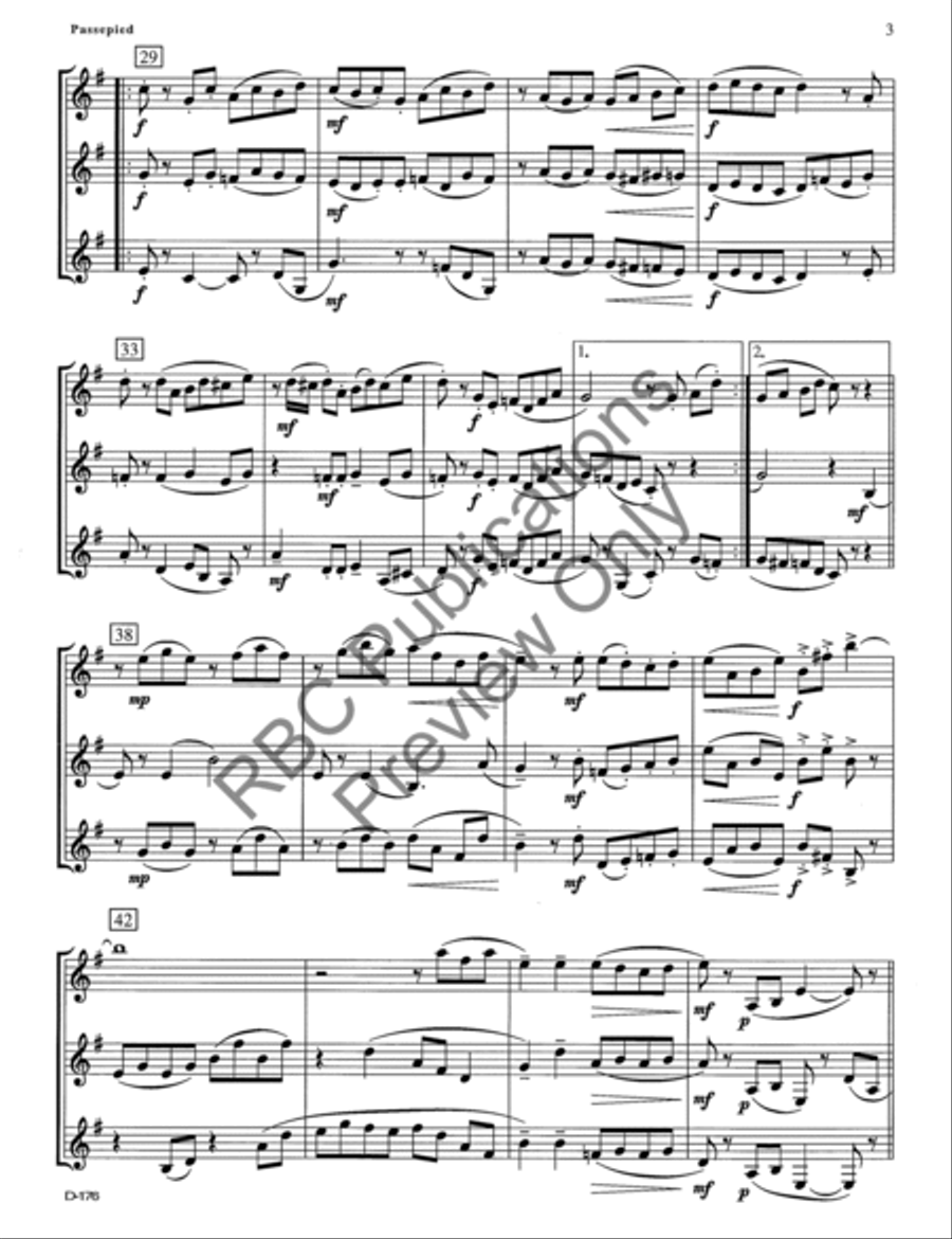 Passepied B-Flat Clarinet scores gallery preview page 6
