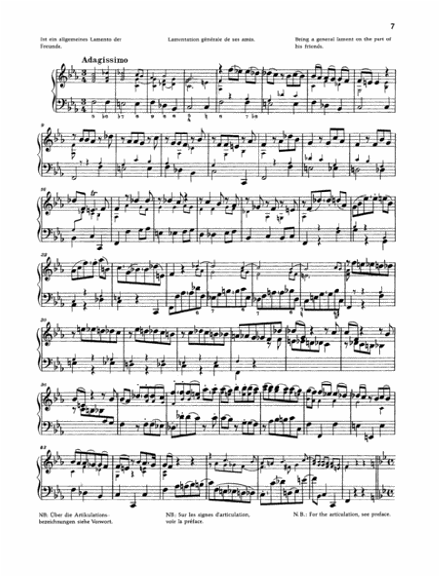 Capriccio B-flat major, BWV 992 Piano Solo scores gallery preview page 3