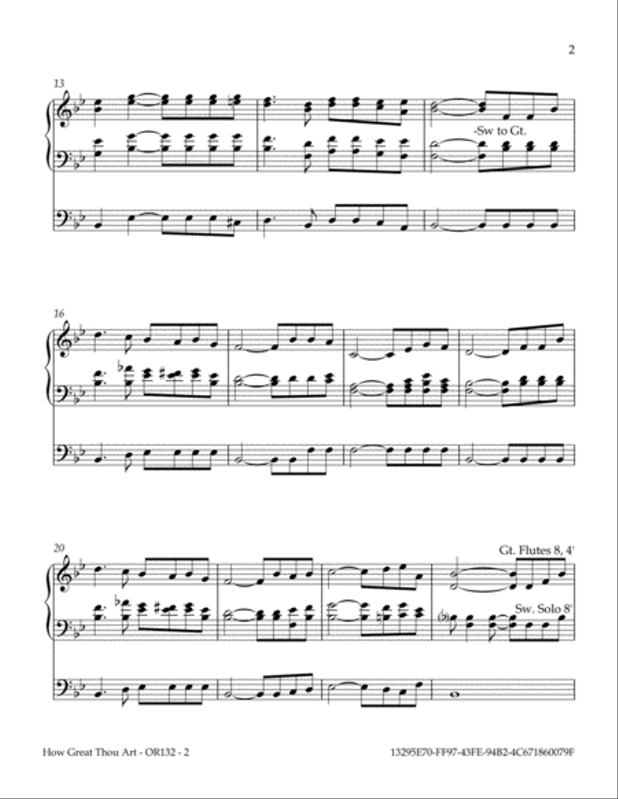 How Great Thou Art Piano Solo scores gallery preview page 3