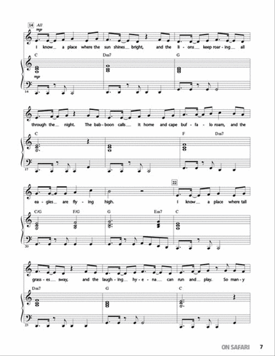 On Safari Choir scores gallery preview page 4