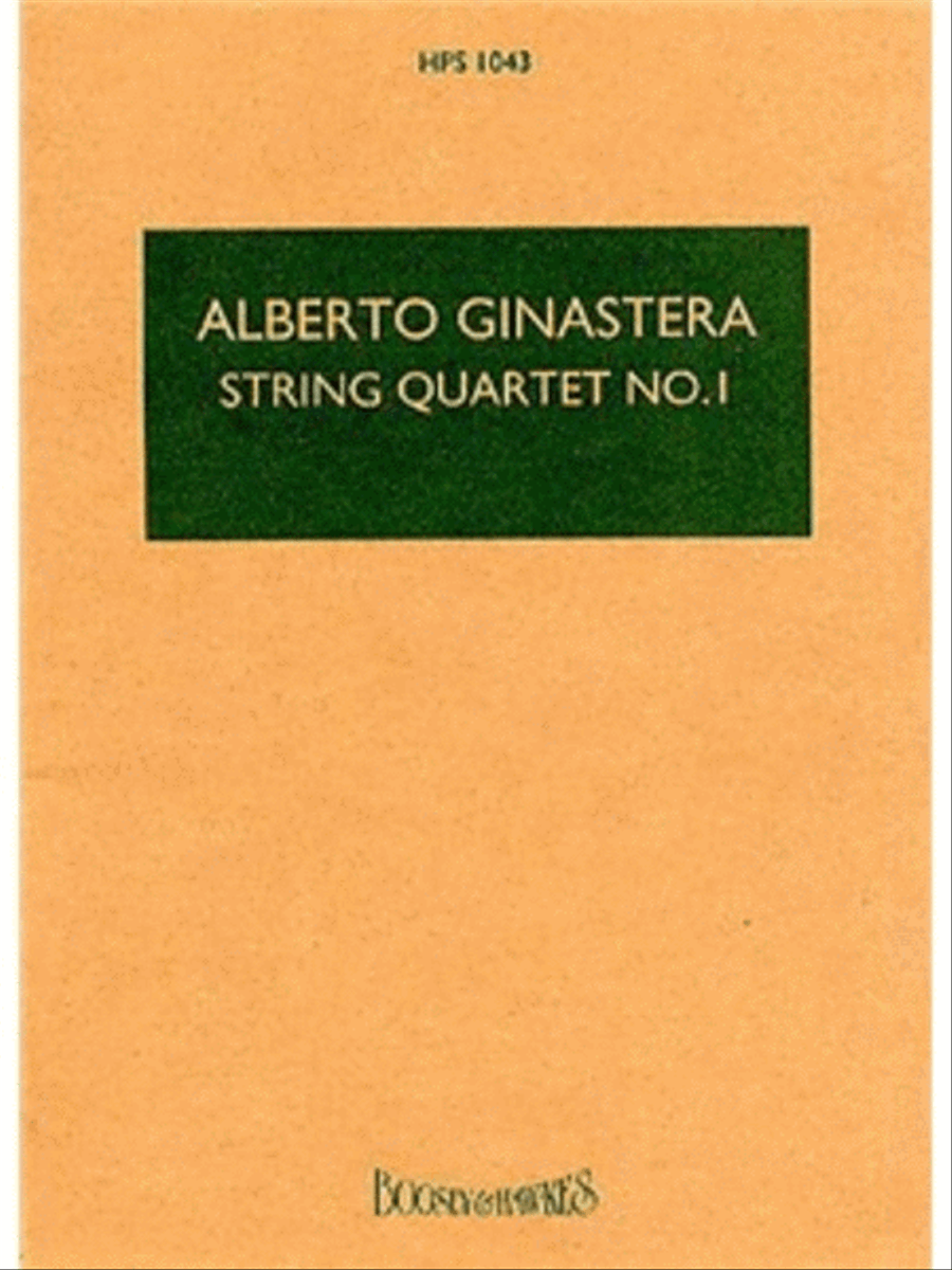 Book cover for String Quartet No. 1, Op. 20