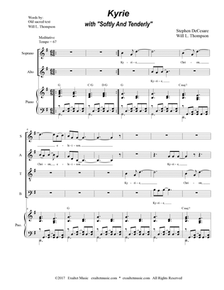 Kyrie (with "Softly and Tenderly") (SATB)