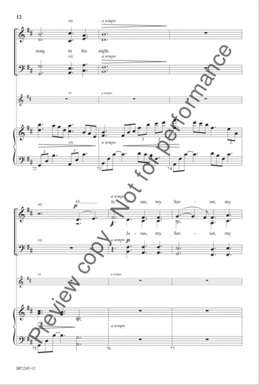 My Song In The Night 4-Part scores gallery preview page 12