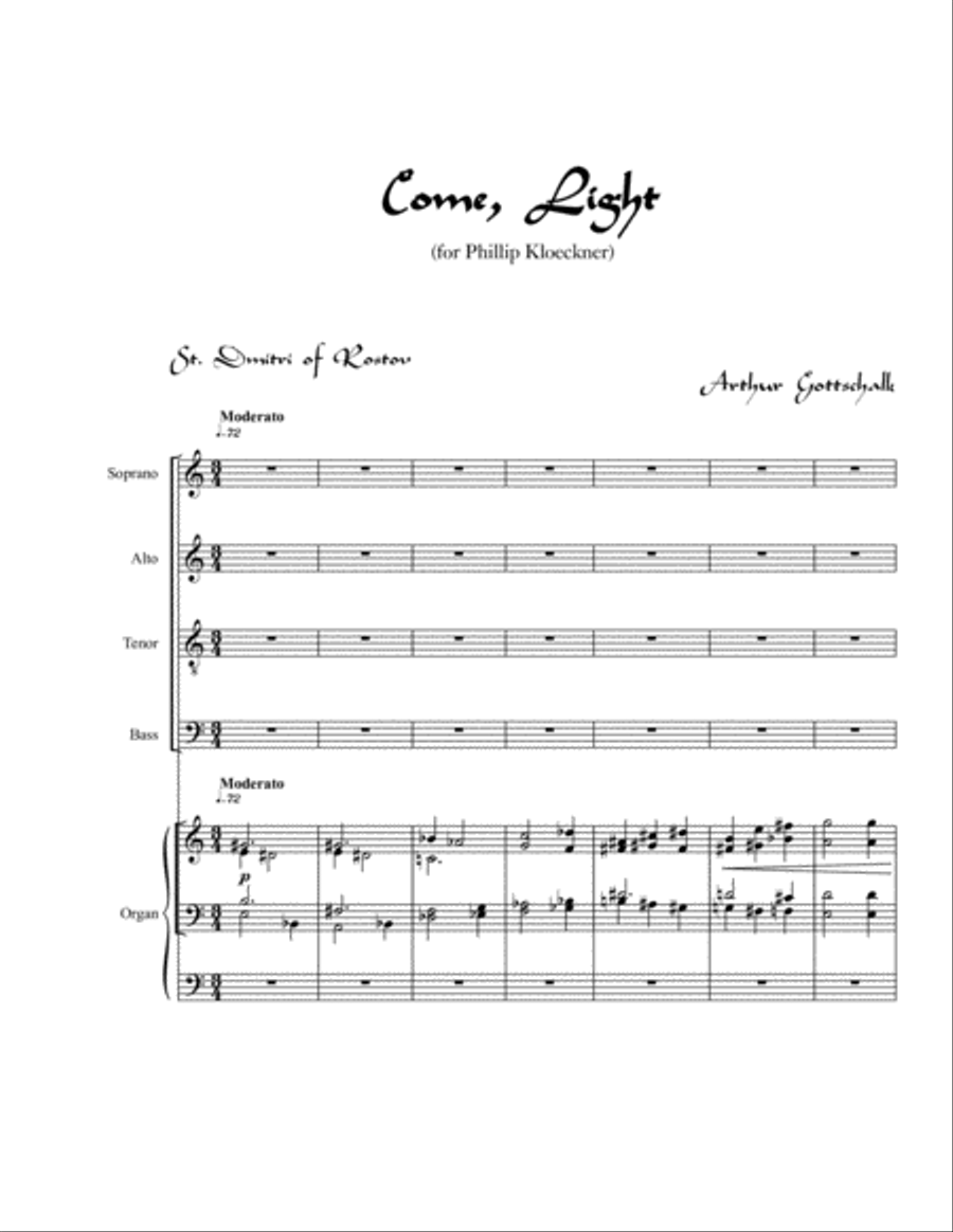 Come, Light 4-Part scores gallery preview page 2