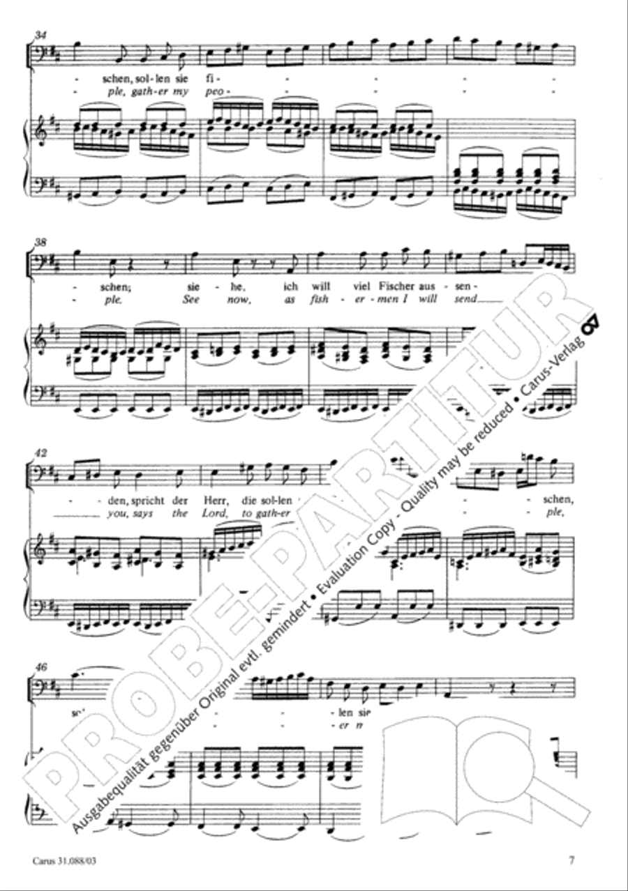 See now, as fishermen I will send you (Siehe, ich will viel Fischer aussenden) 4-Part scores gallery preview page 8