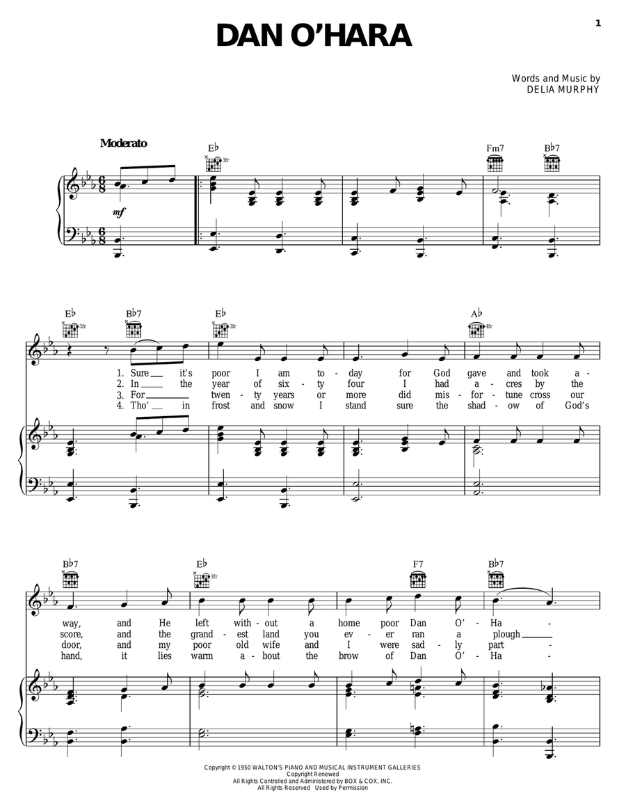 Dan O'Hara Guitar scores gallery preview page 1