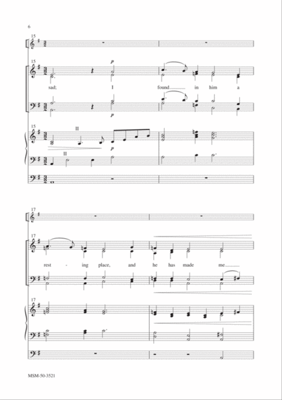 I Heard the Voice of Jesus Say 4-Part scores gallery preview page 6