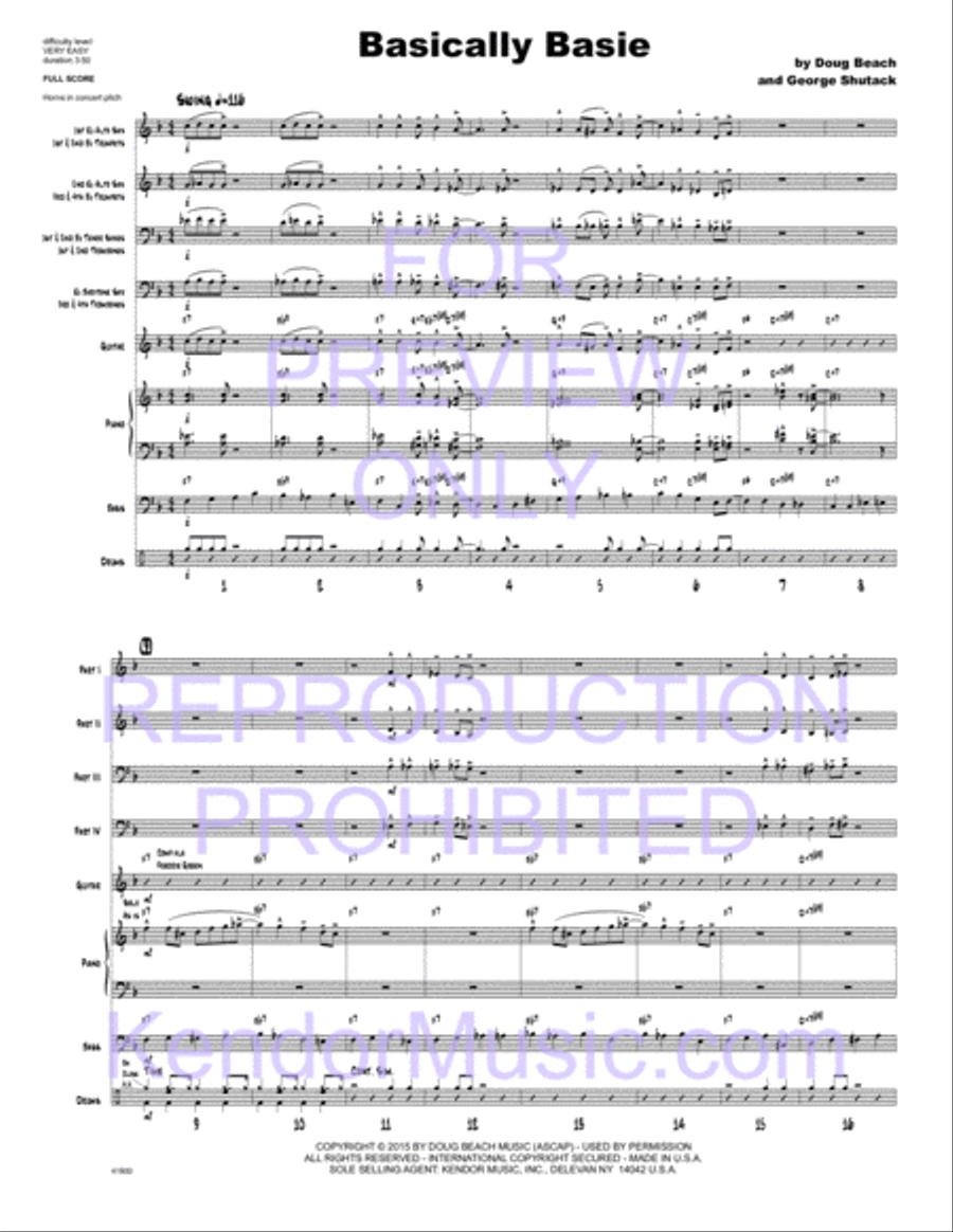 Basically Basie Jazz Ensemble scores gallery preview page 2