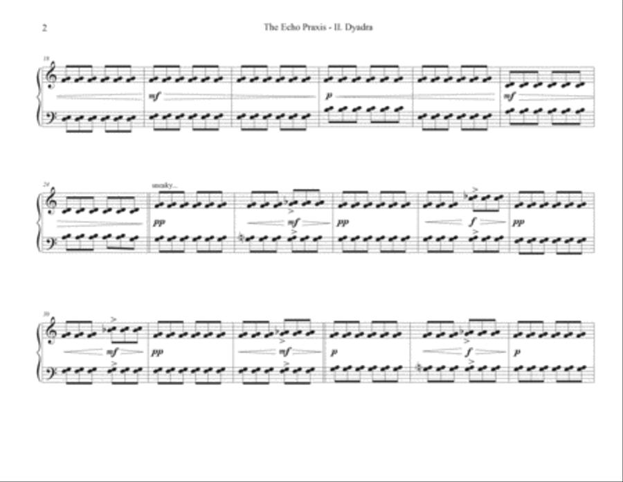 The Echo Praxis - II. Dyadra Chamber Music scores gallery preview page 3