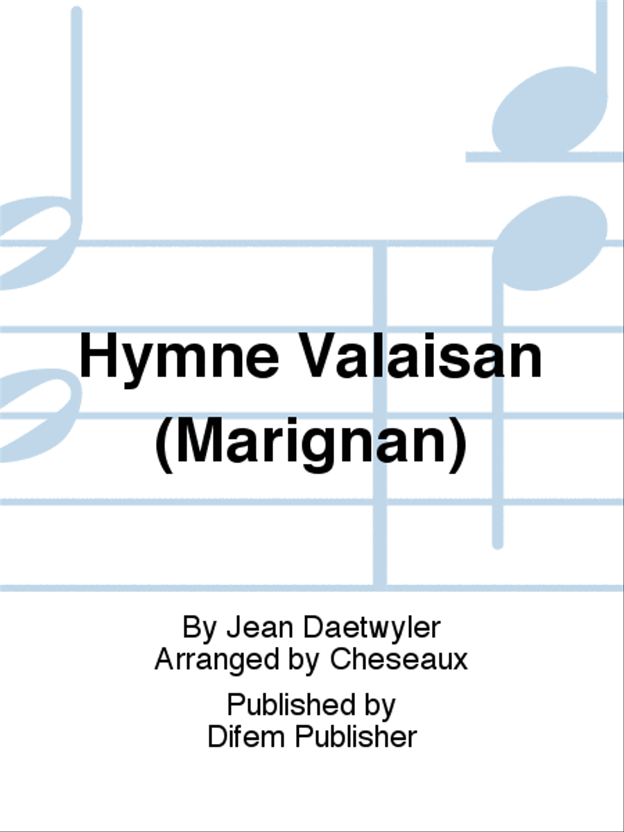 Hymne Valaisan (Marignan) Choir scores gallery preview page 1