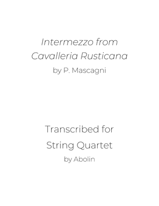 Book cover for Mascagni: Intermezzo from Cavalleria Rusticana - String Quartet