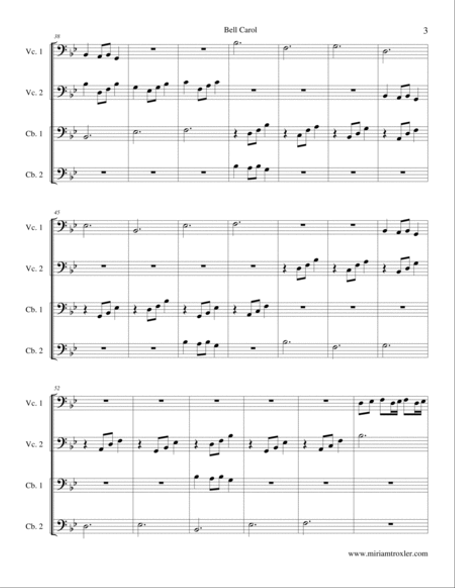 Bell Carol Bell Carol Cello scores gallery preview page 3