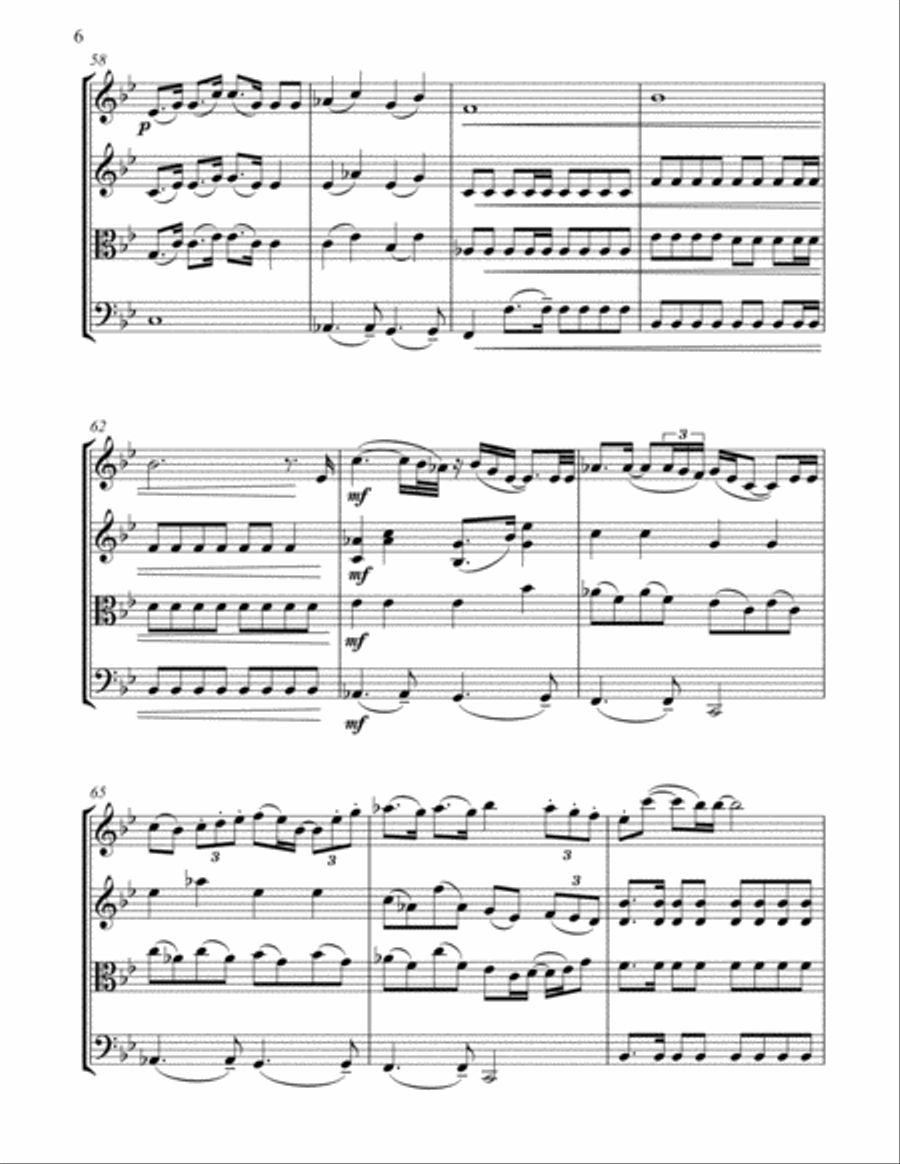 It's A Hard Life It's A Hard Life String Quartet scores gallery preview page 6