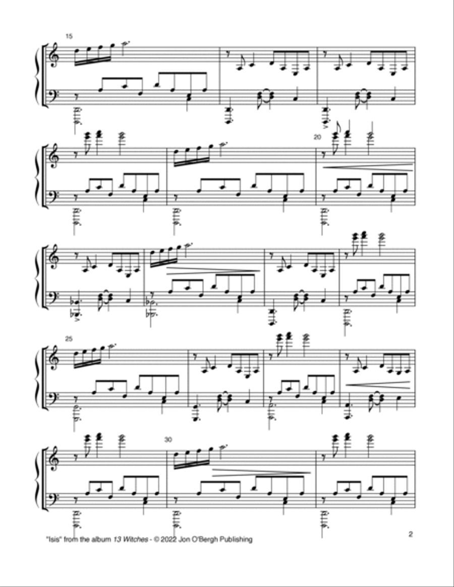 Isis Piano Solo scores gallery preview page 3