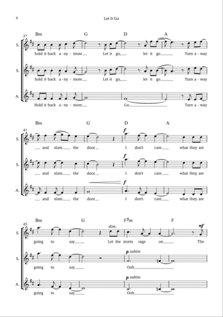 Let It Go SSA scores gallery preview page 4