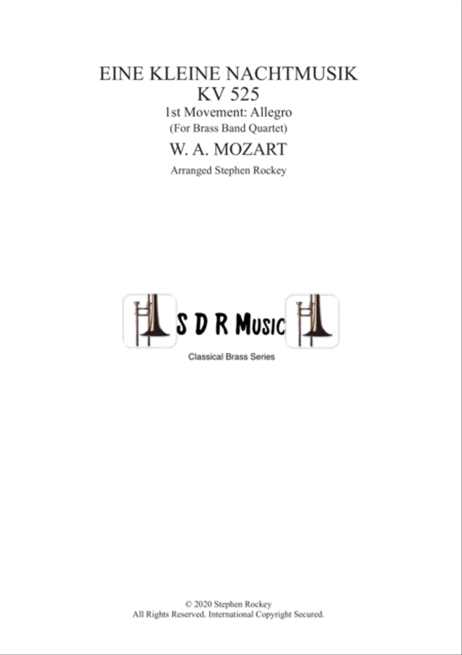 Eine Kleine Nacht Musik 1st Movement Allegro for Brass Band Quartet image number null