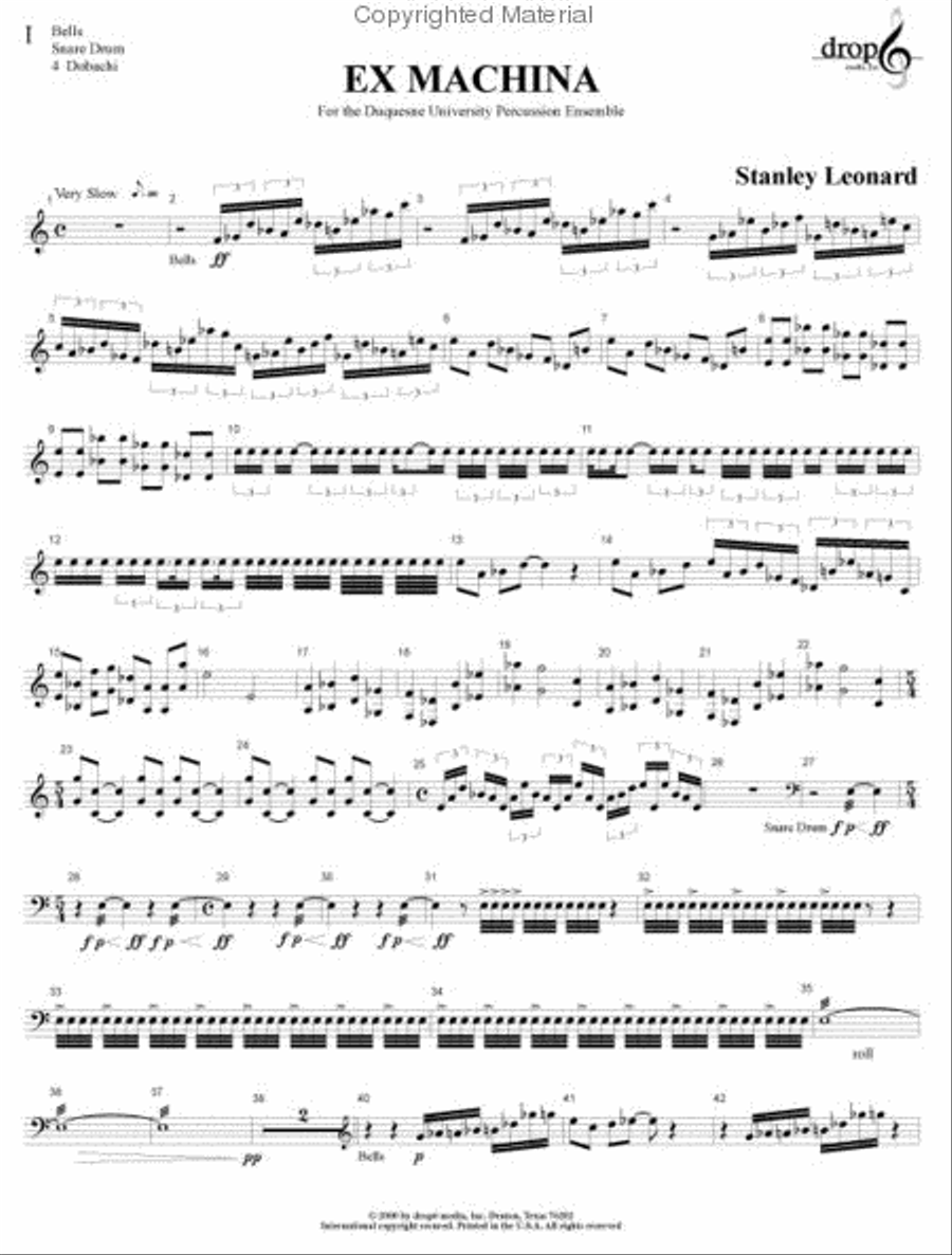 Ex Machina Percussion Ensemble scores gallery preview page 4