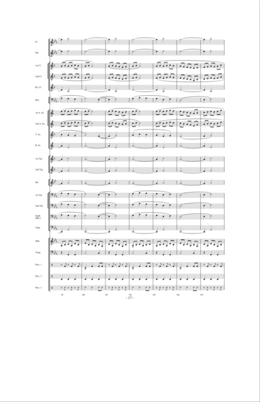 Invocation and African Dance Concert Band scores gallery preview page 16
