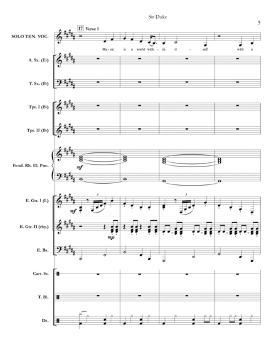 Sir Duke Sir Duke Large Ensemble scores gallery preview page 5
