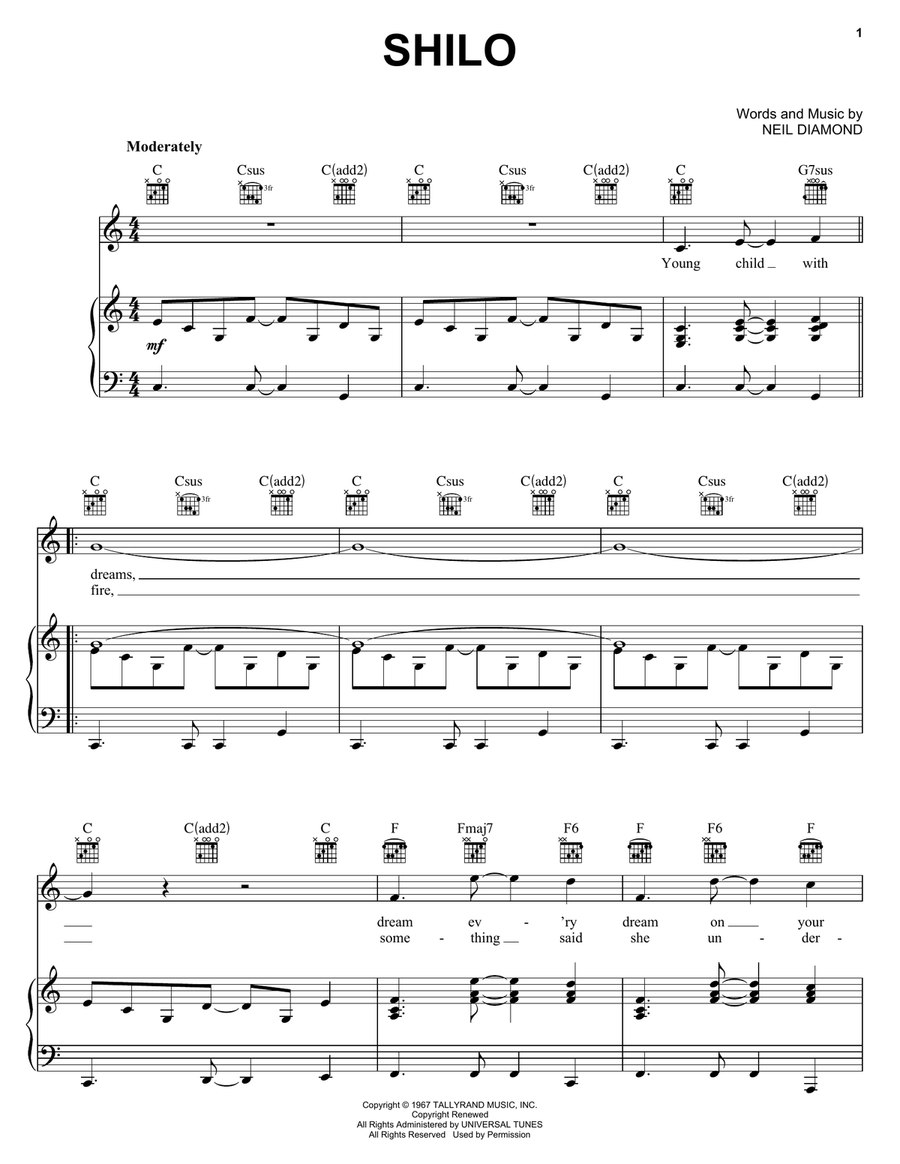 Shilo Acoustic Guitar scores gallery preview page 1