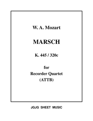 Book cover for Mozart March for Recorder Quartet